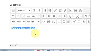 Adding a label to your Moodle course