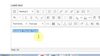 Adding a label to your Moodle course