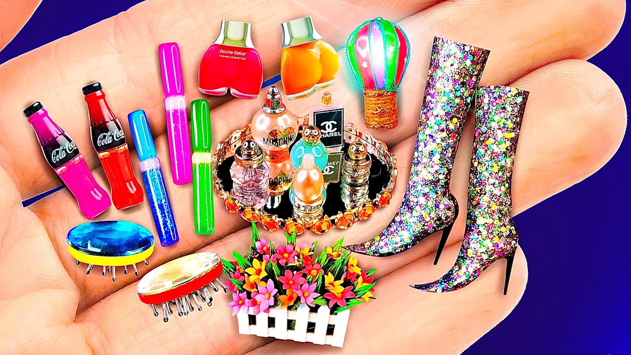 17 Barbie itens DIY / Óculos para Barbie Uma estudante, cosméticos para uma fashionista, etc