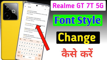 Realme GT 7T mobile me font style kaise change kare/how to change font style in realme gt 7t 5g