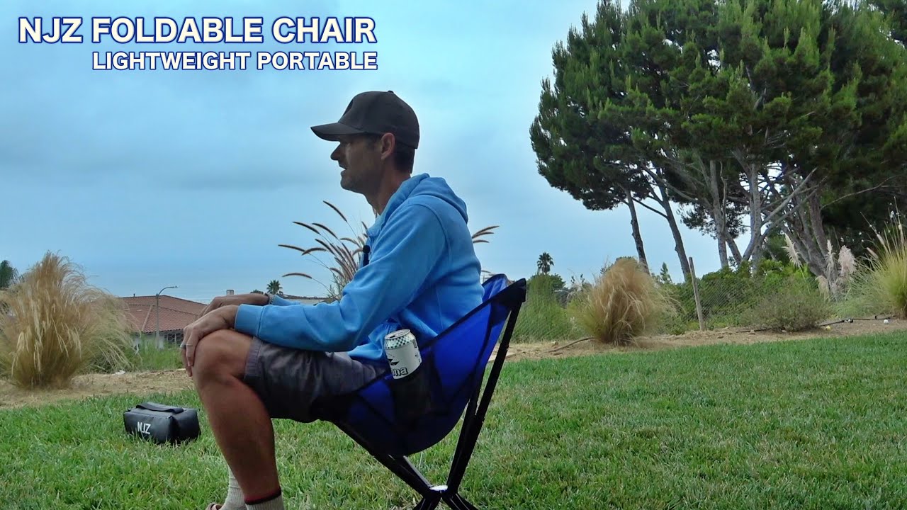 NJZ Portable Foldable Lightweight Camping Chair Unbox Review - YouTube