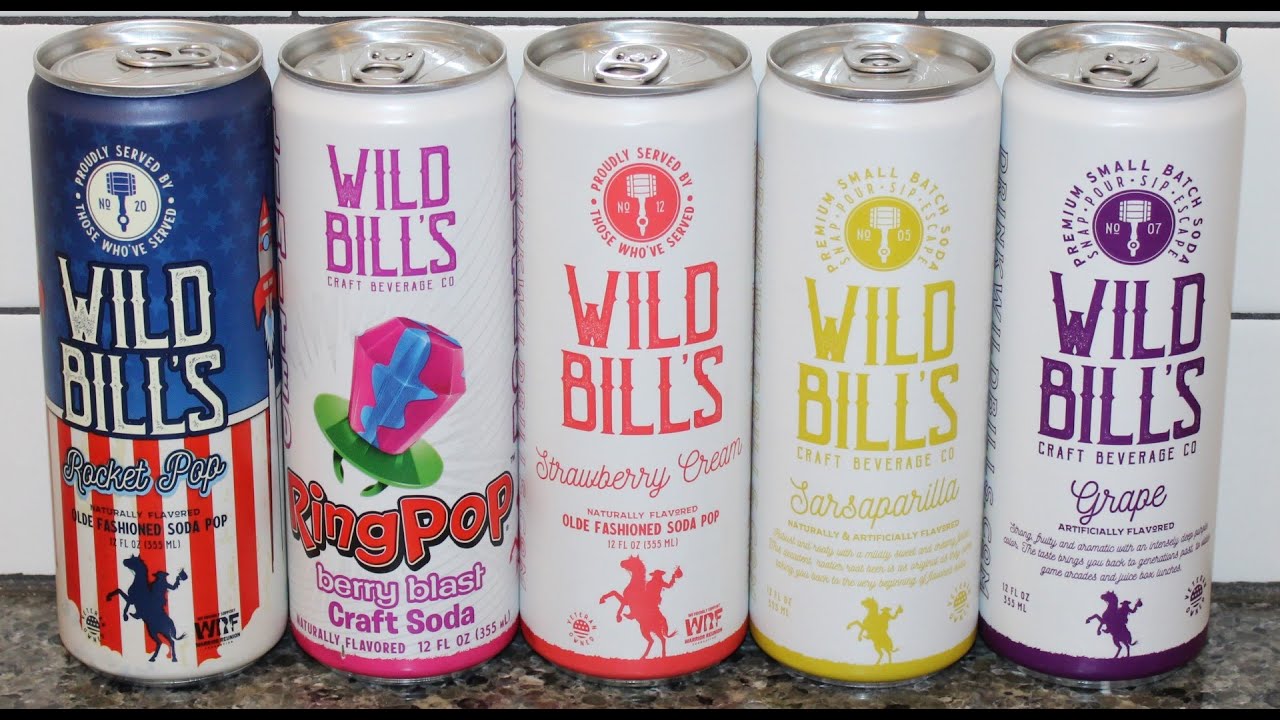 Wild Bill’s Craft Soda: Rocket Pop, Ring Pop, Strawberry Cream, Sarsaparilla & Grape Review
