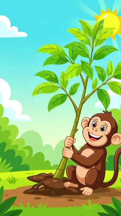 “Mehnat aur soch alag ho, to har koi kuch naya kar sakta hai!” 🌱🐒#animation #viral #shortvideo