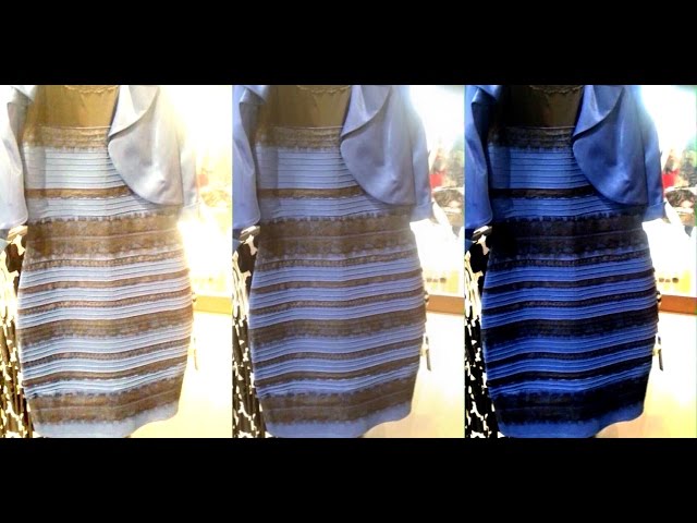 white and gold blue and black dress eye test or the optical illusion or not African American