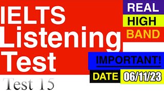 IELTS LISTENING PRACTICE TEST NOVEMBER 2023 WITH ANSWERS  | 06.11.2023  ieltspractice