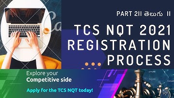 TCS NQT registration part 2IIతెలుగు లోII