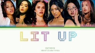 KATSEYE (캣츠아이) - Lit Up [AI ORG SONG] - COLOR CODED LYRICS 