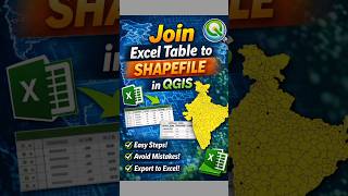 How to join Excel data to a shapefile in QGIS #shorts