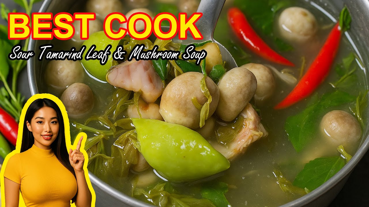 This Sour Tamarind Leaf & Mushroom Soup Will Blow Your Mind! I Village Feast TV I Villager Cooking
