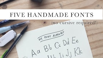 FIVE Easy Handmade Fonts | No Cursive Required | An Authentic by Frani Tutorial