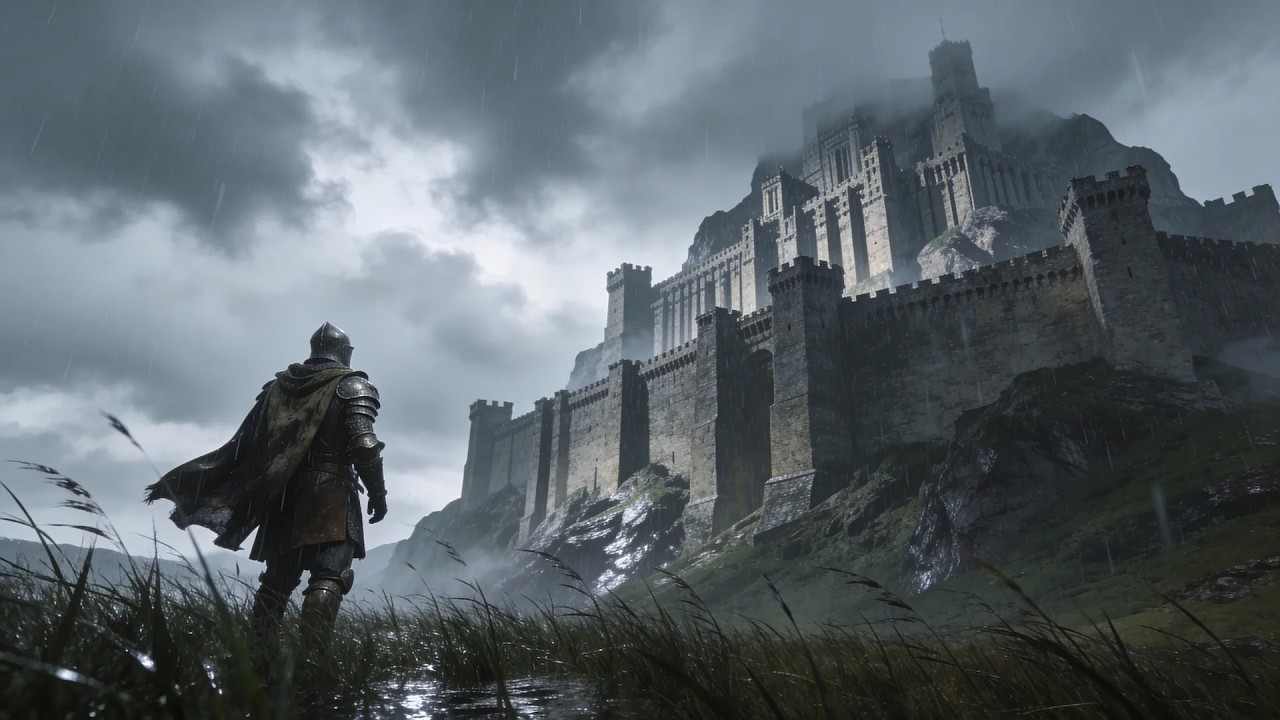 Relaxing Medieval Fantasy Instrumental for Study, Work & Focus | Rain Over the Kingdom (2 Hours)