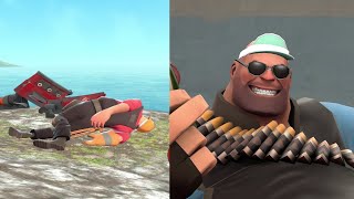 Blue Heavy Roasts Red Team (Tf2 Sfm & Garry's Mod Animation)