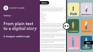 Designing a digital story from plain text with Shorthand