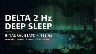 Deep Sleep Music · Rain Forest Sounds · Delta 2 Hz · 1 Hour on the Holodeck