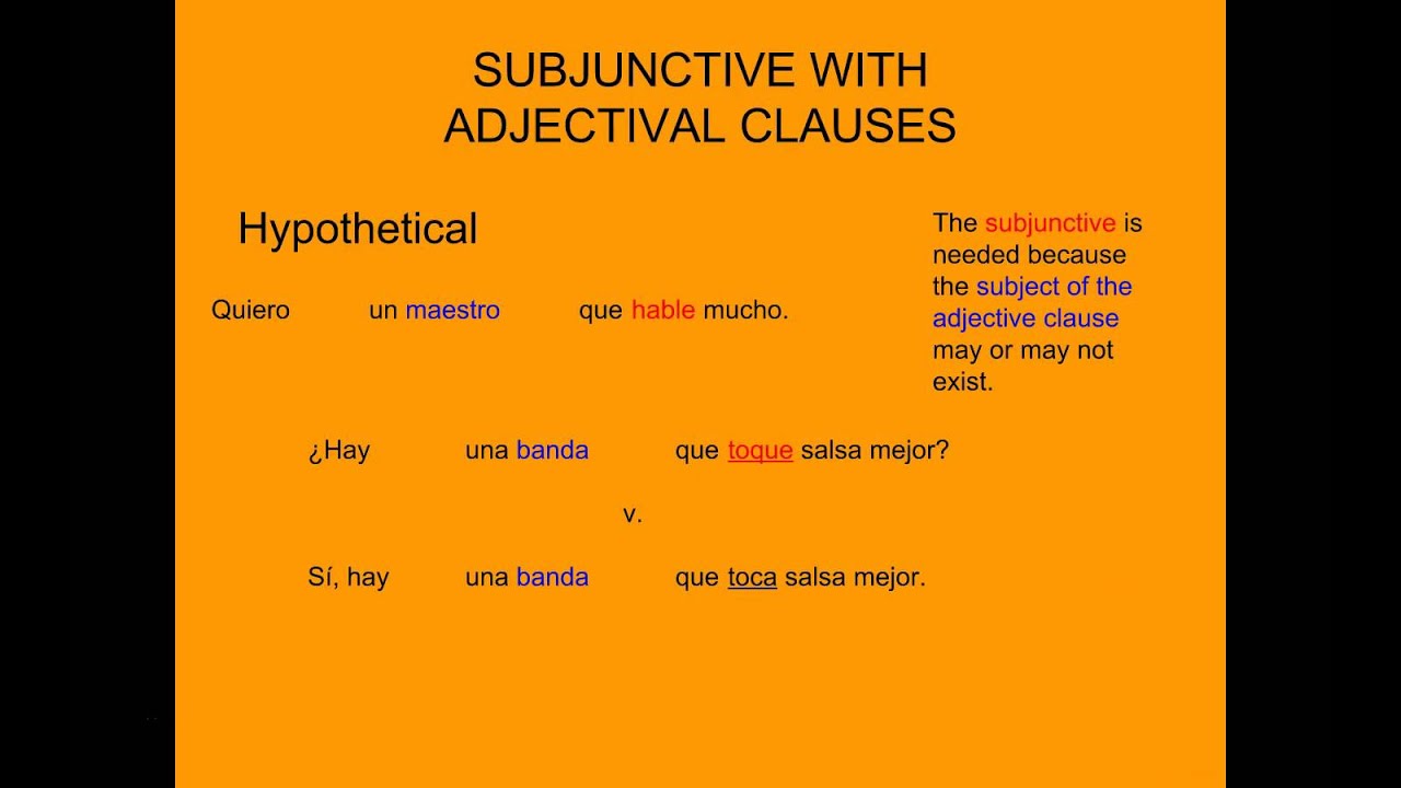 Subjunctive With Adjectival Clauses YouTube