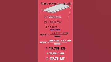How To Calculate Weight Of Mild Steel Plate