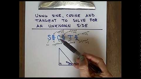 Solve for a Side of a Right Triangle Using Sine, Cosine and Tangent