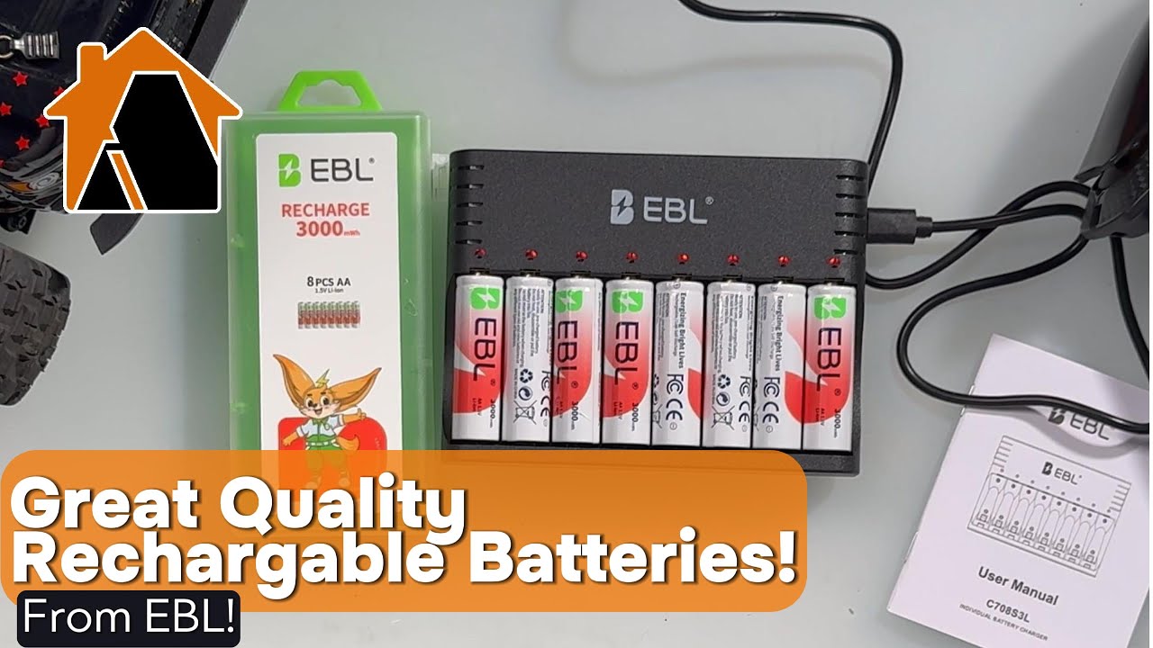 Are These The Best Rechargeable Batteries?  EBL Rechargeable AA Lithium Batteries with Charger!