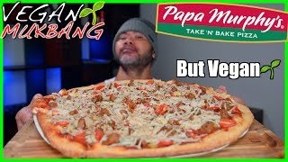 Papa Murphy's Take and Bake Pizza but, Vegan | VEGAN MUKBANG | PitaChew