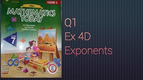 Q1 Ex 4E | Ch 4 Exponents | ICSE Class 7 Mathematics today | Unlock your learning |