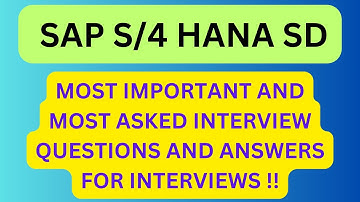 "SAP S/4 HANA SD ", Most Asked Interview Q&A in SAP S/4 HANA SD Interviews !! #saps4hana #sapsd #sap