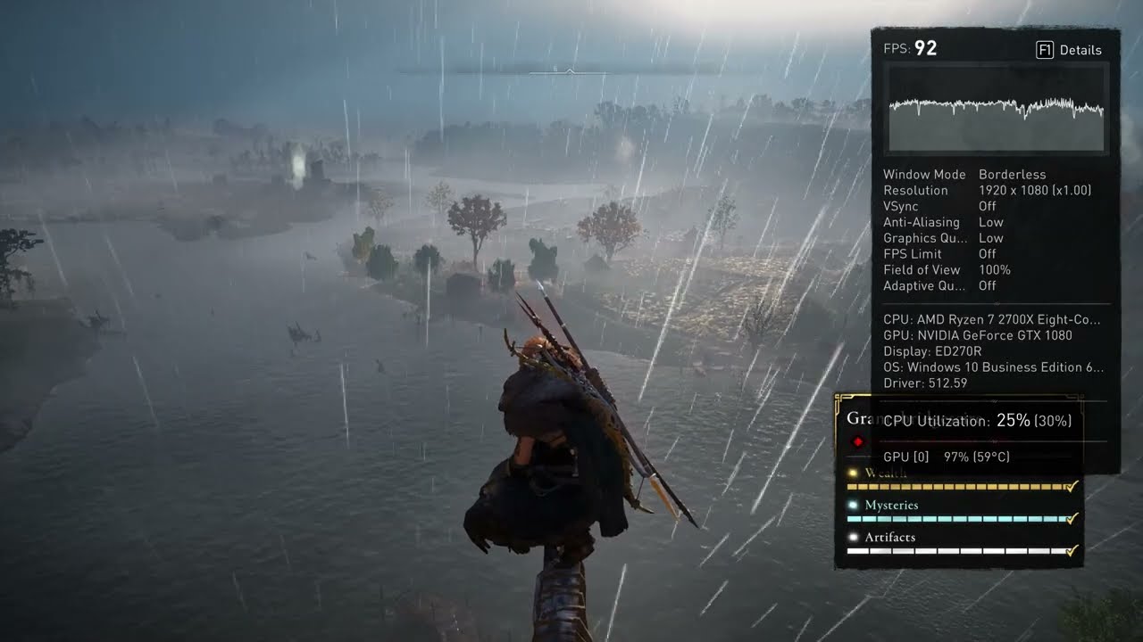 [PC]Assassin's Creed Valhalla - LOW FPS BIRDS - LOWEST QUALITY SETTINGS