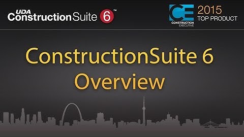 ConstructionSuite 6 Construction Project Management Software Overview