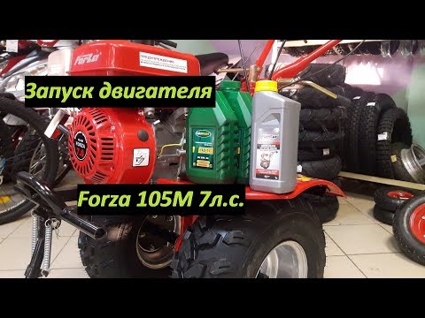 Проверяю мотоблок Форза Forza 105M 7л.с. Заправка маслом и запуск двигателя!Хопер,Форте.