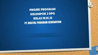 Projek Program Kelompok 2 DPG - Tutorial Pembuatan Dashboard Menggunakan Python
