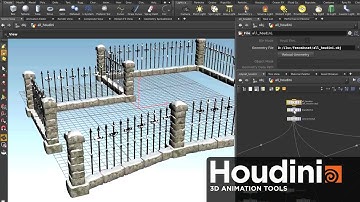 Houdini 15.5 procedural asset demonstration - Procedural fence