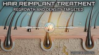 Hair reimplant treatment regrowth and density field