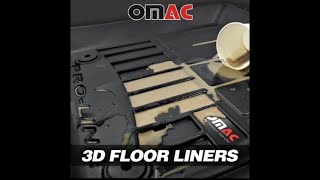 OMAC Premium 3D Floor Liners Mats Black