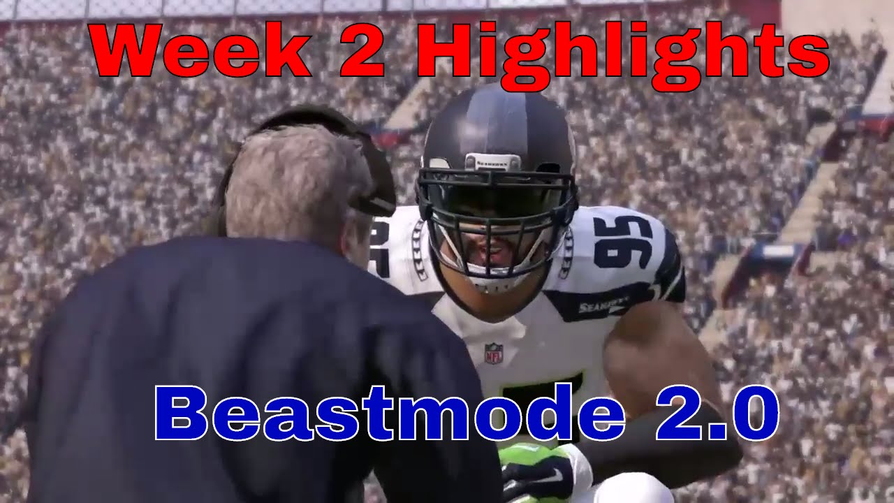 MADDEN NFL 17 CAREER MODE SEAHAWKS RB   WEEK #2 HIGHLIGHTS LA RAMS