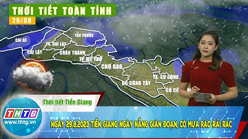 Ngày 29.8.2023 Tiền Giang ngày nắng gián đoạn, có mưa rào rải rác
