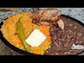 Que tal esta combinación? 😍Arroz rojo , frijolitos , carne frita y queso 😋🔥