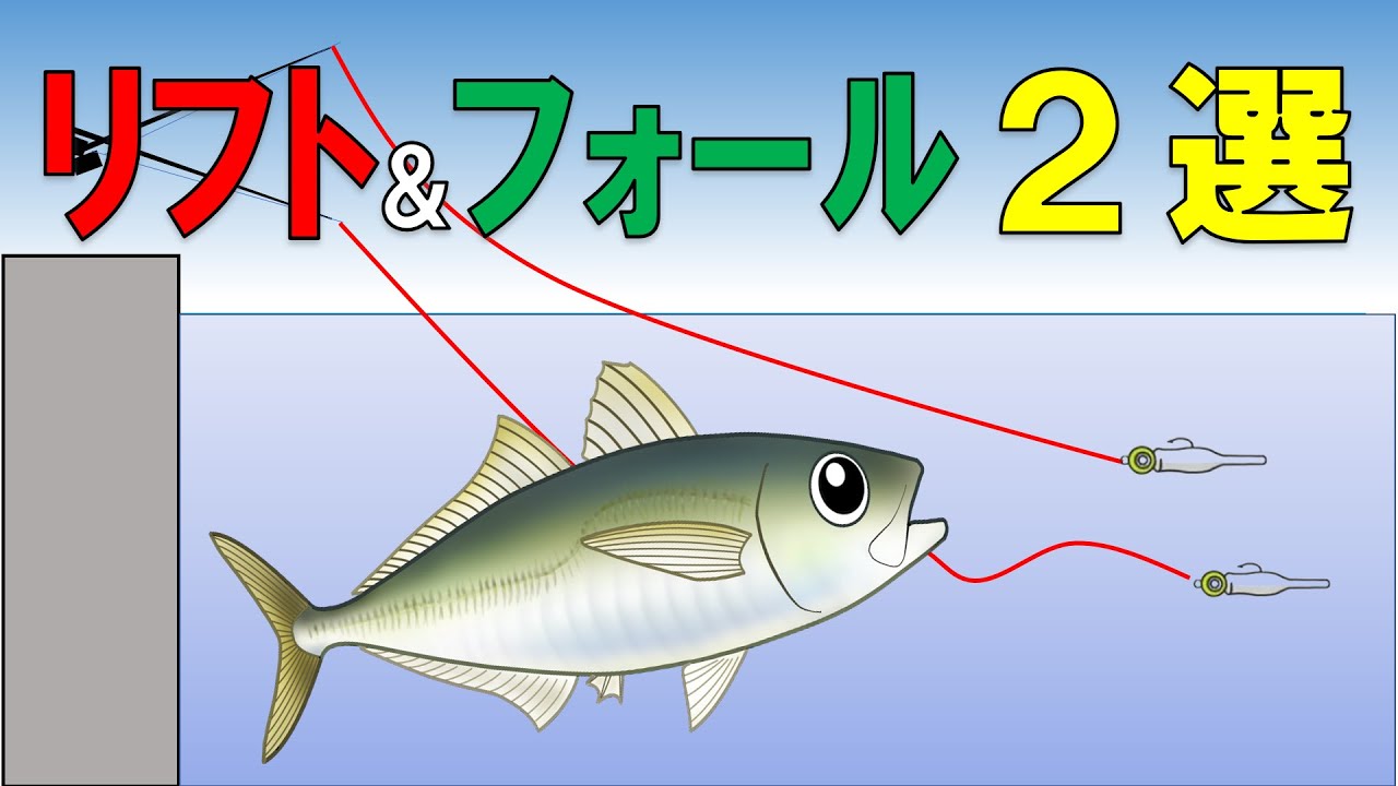 アジングで使う２つのリフト フォール 座学 初心者の方におすすめのテクニック アジを狙って釣ります Youtube