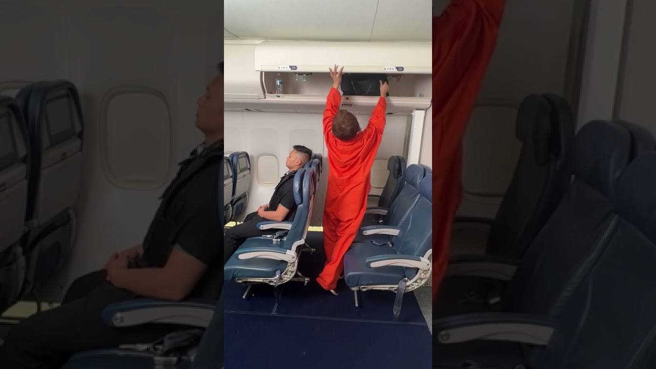 He turned into girl flight attendant and got away! 