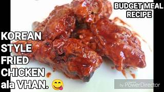 Budget Meal Korean Style Fried Chicken Bonchon Style Vhanessa Dirty Kitchen Cooking Vlog