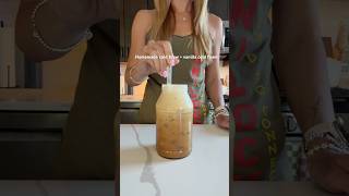 Homemade cold brew + vanilla cold foam #coffeeathome #icedcoffee #easyrecipe #coffeetiktok