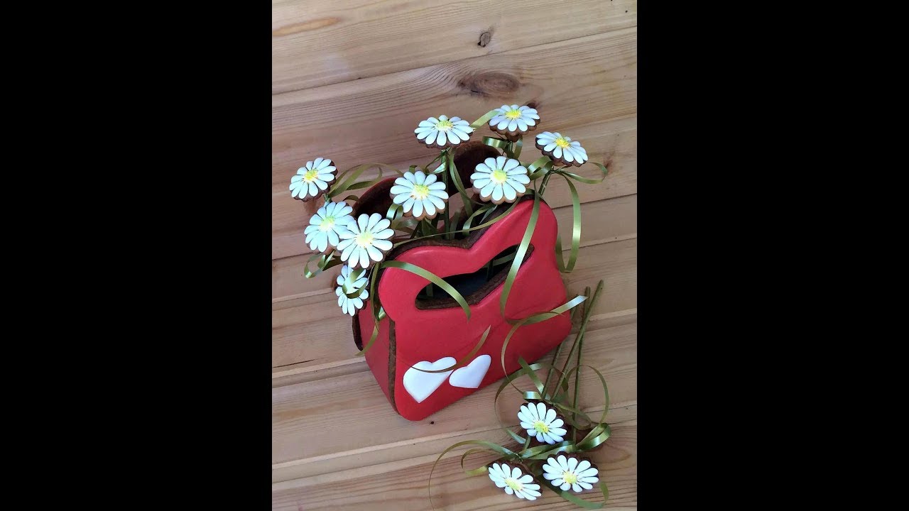 Пряничная сумочка с ромашками видео-урок для начинающих...