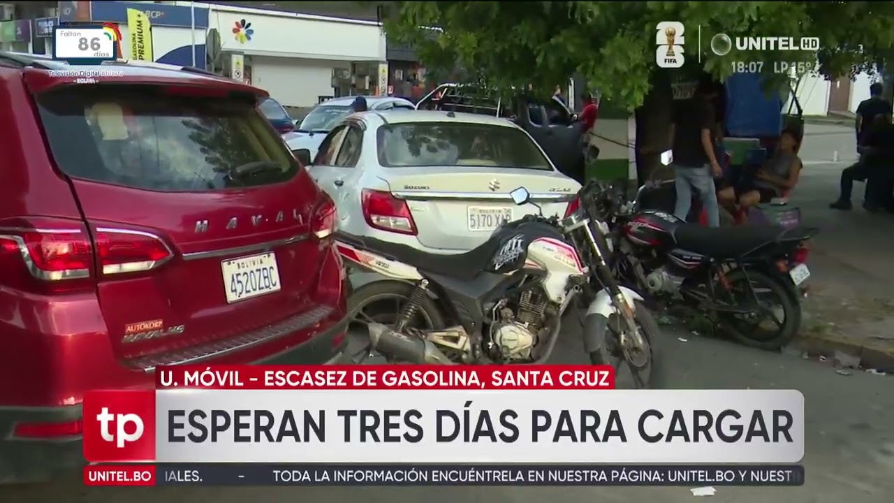 Gasolina: Activan bloqueo por falta de combustible en la avenida Virgen de Cotoca y segundo anillo