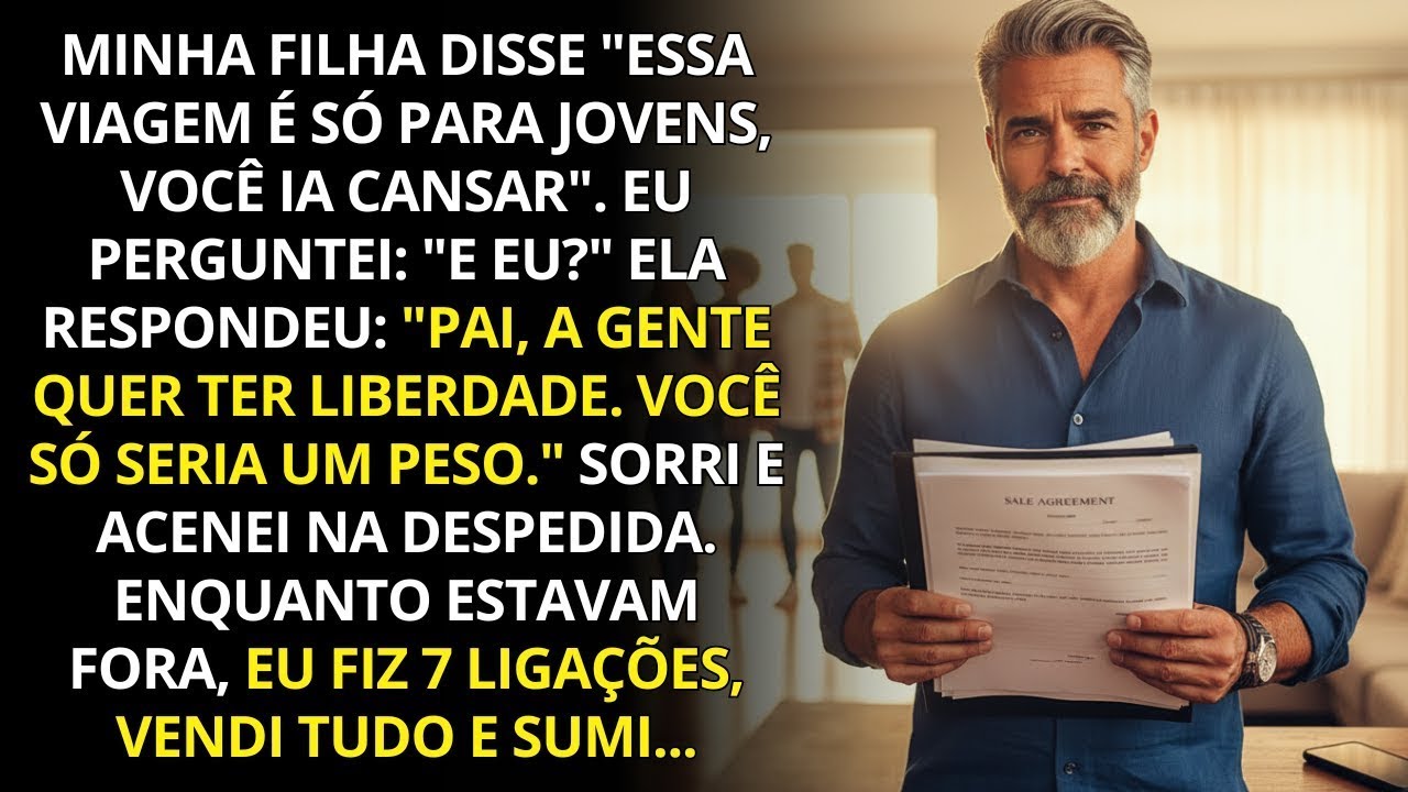 Minha filha disse que a viagem era só para jovens. Enquanto viajavam, eu vendi tudo e sumi...