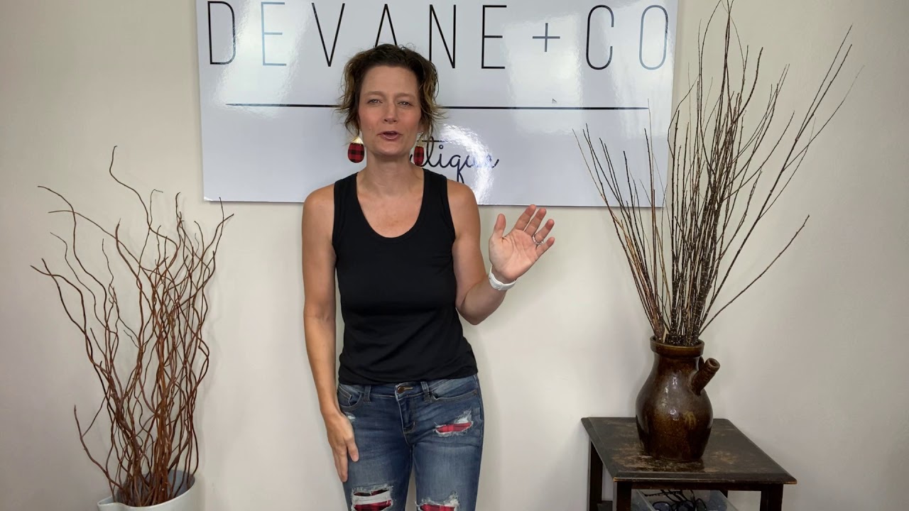 Tank Top, Plaid Patch Judy Blue Jeans, Flip Flops and Plaid Earrings! Shop this Boutique look!