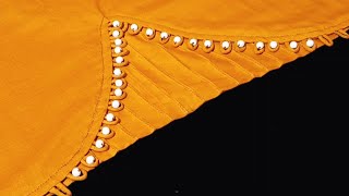 Dori loops, pearl and pintucks poncha design in urdu hindi / EID SPECIAL  design by imperial cutting