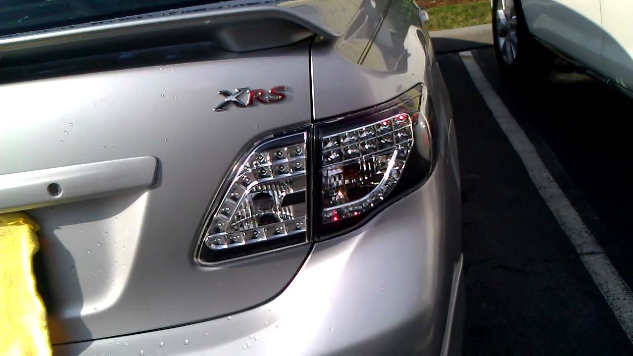 My 09 Corolla XRS new Custom LED tail lights 