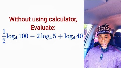 Hoe je een logaritmische uitdrukking kunt evalueren zonder rekenmachine.