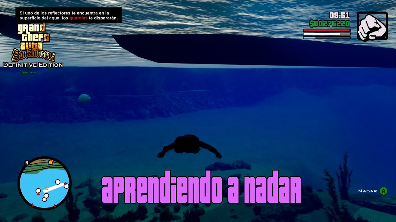 GTA San Andreas Definitive Parte 13 Aprendiendo a Nadar YouTube