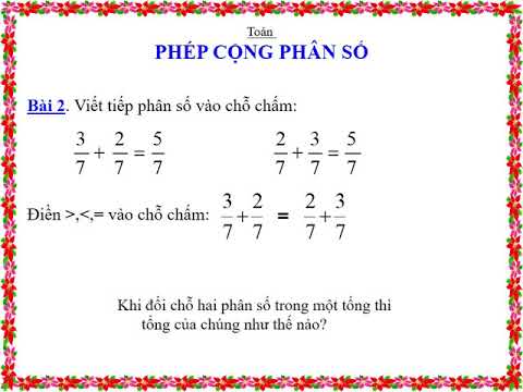Toán: Cộng hai phân số - Tuần 23 Lớp 4