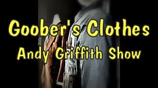 Goobers Wardrobe - Andy Griffith Show
This is the original brown pin-striped suit and gas station uniform worn in The Andy Griffith Show by actor George Lindsey (Goober Beasely / Goober Pyle). The brown suit was originally worn by Howard McNear (Floyd the Barber) and Goober inherited the suite from him. Both items are on display in the collection of The Andy Griffith Museum in Mt. Airy, NC. #goober #mayberry #costumes #goober Goobers Wardrobe - Andy Griffith Show