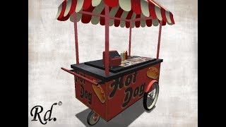 Hot Dog Cart 3DMesh by (Real designer ®) SL